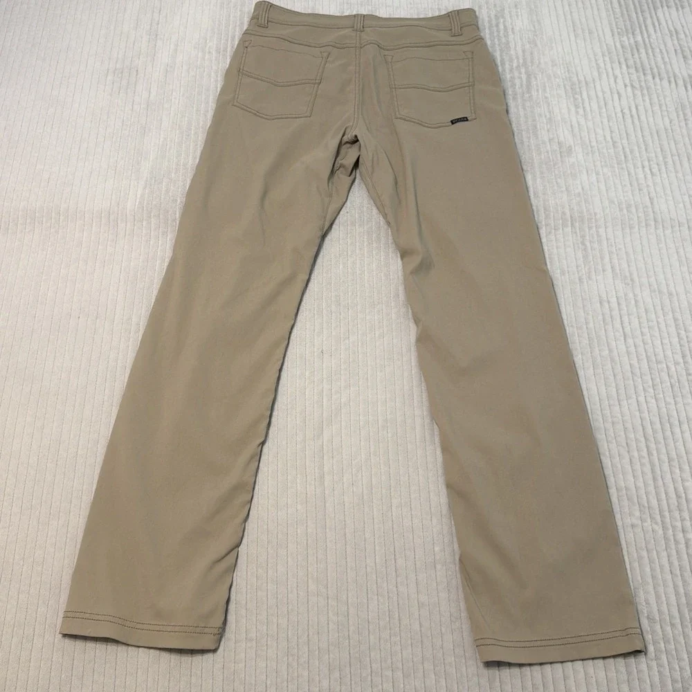 Mens Prana Brion Pant II Mens 31x32 Beige Hiking Trail Stretch Chino 1969771